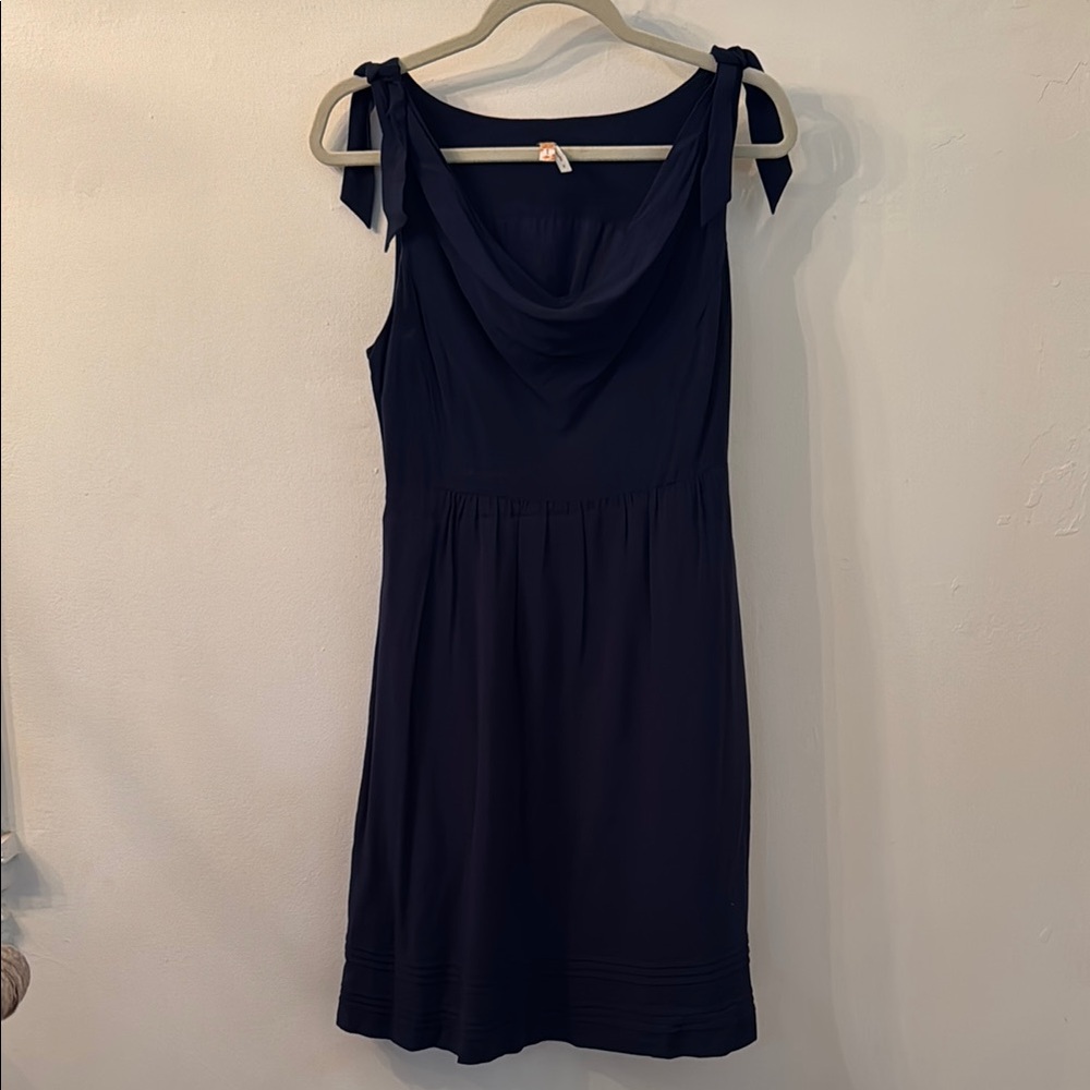 Maeve Blue Sleeveless Cowl Neck Sundress